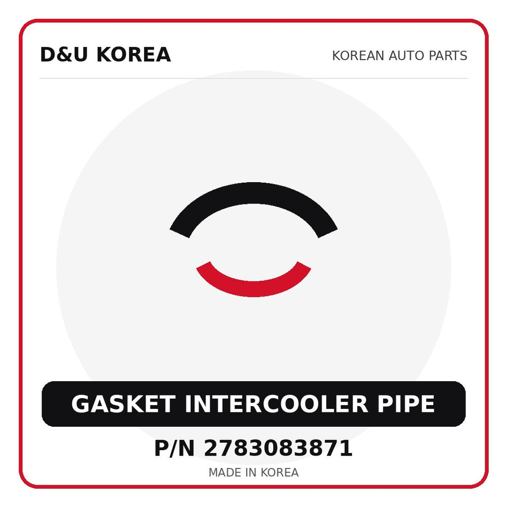 Genuine Mobis GASKET INTERCOOLER PIPE 2783083871 - Korean auto parts from D&U Korea