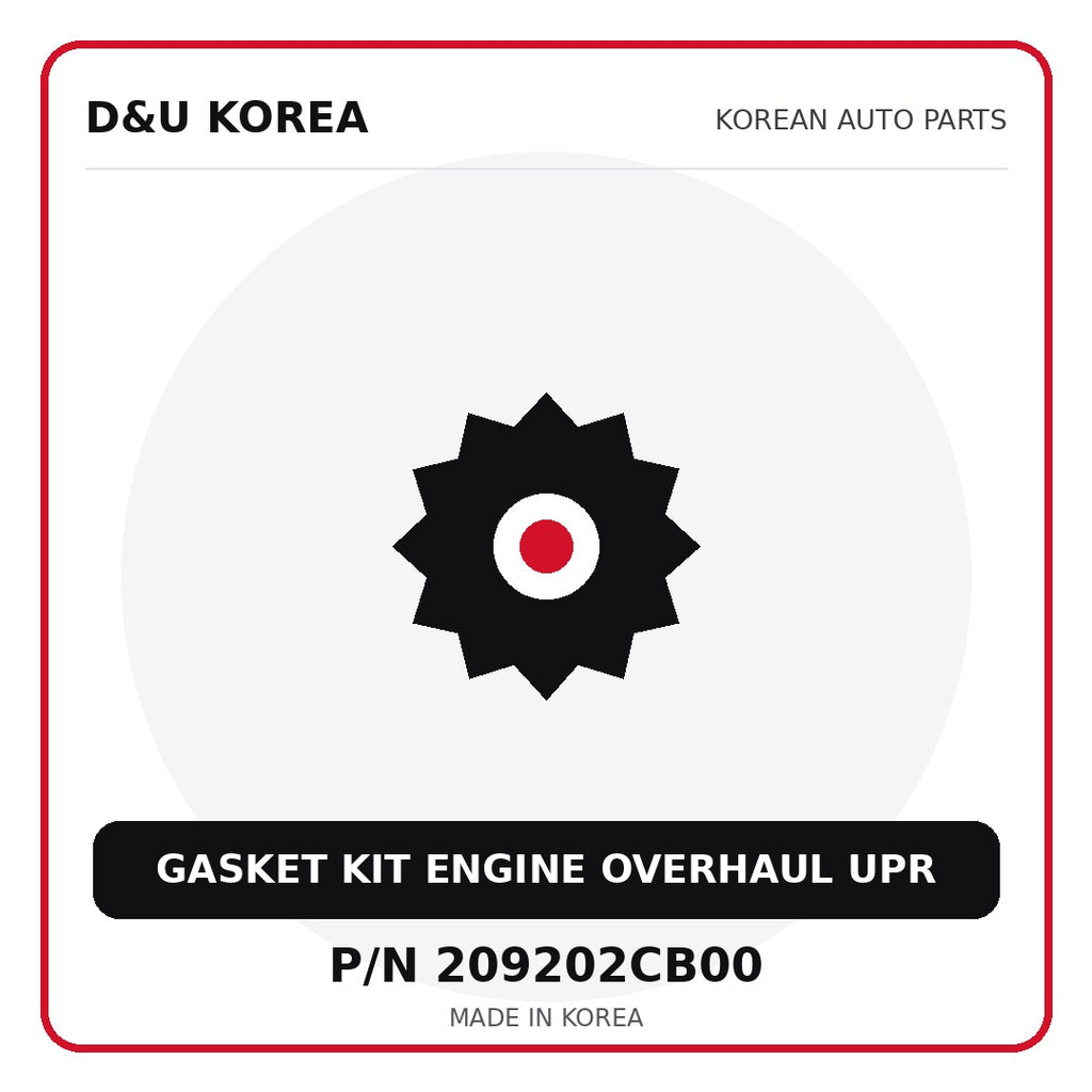Genuine Mobis GASKET KIT ENGINE OVERHAUL UPR 209202CB00 - Korean auto parts from D&U Korea