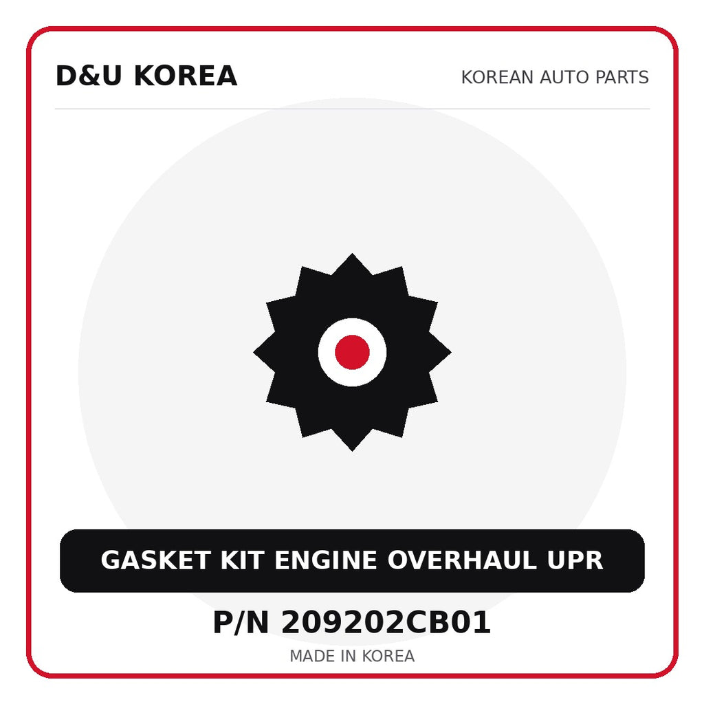 Genuine Mobis GASKET KIT ENGINE OVERHAUL UPR 209202CB01 - Korean auto parts from D&U Korea