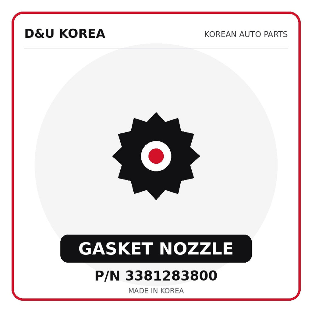 Genuine Mobis GASKET NOZZLE 3381283800 - Korean auto parts from D&U Korea
