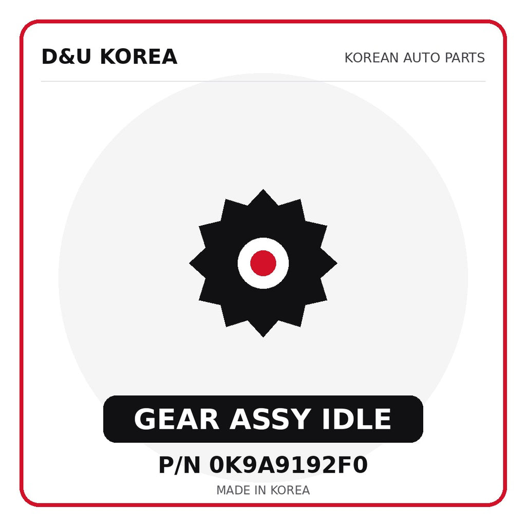 Genuine Mobis GEAR ASSY IDLE 0K9A9192F0 - Korean auto parts from D&U Korea