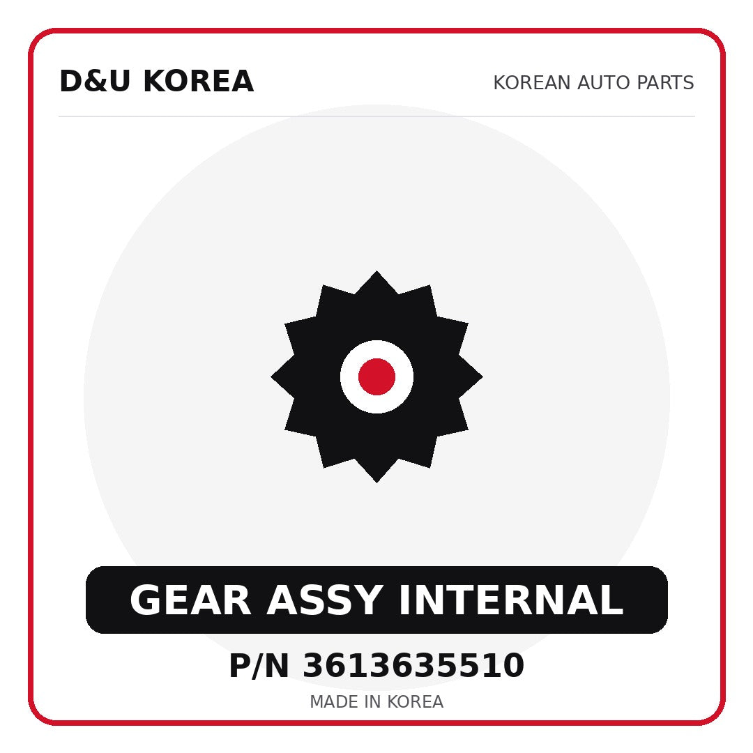 Genuine Mobis GEAR ASSY INTERNAL 3613635510 for Korean vehicles | D&U Korea