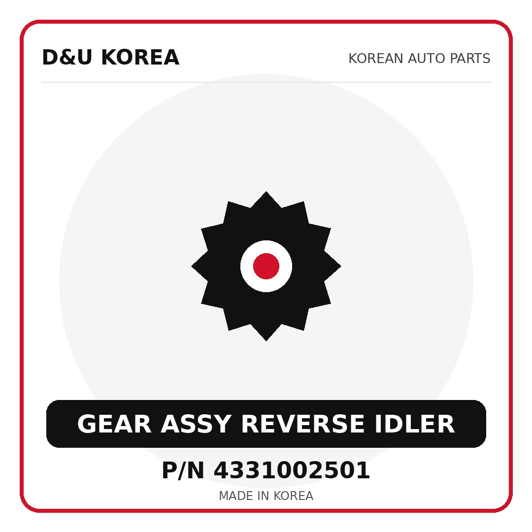 Genuine Mobis GEAR ASSY REVERSE IDLER 4331002501 for Korean vehicles | D&U Korea