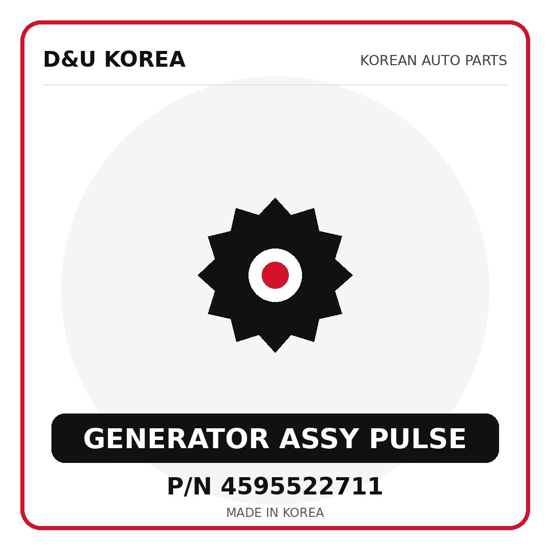 Genuine Mobis GENERATOR ASSY PULSE 4595522711 - Korean auto parts from D&U Korea