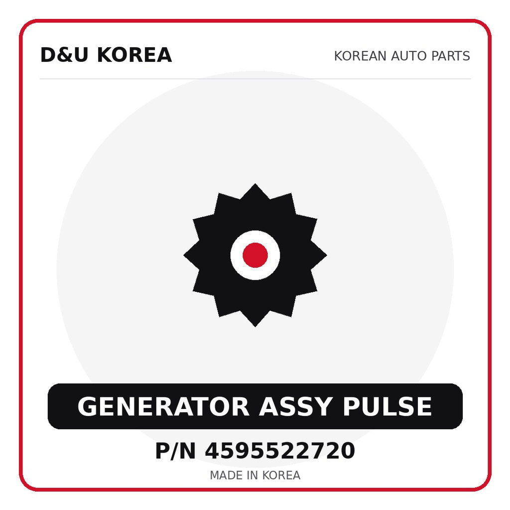 Genuine Mobis GENERATOR ASSY PULSE 4595522720 - Korean auto parts from D&U Korea