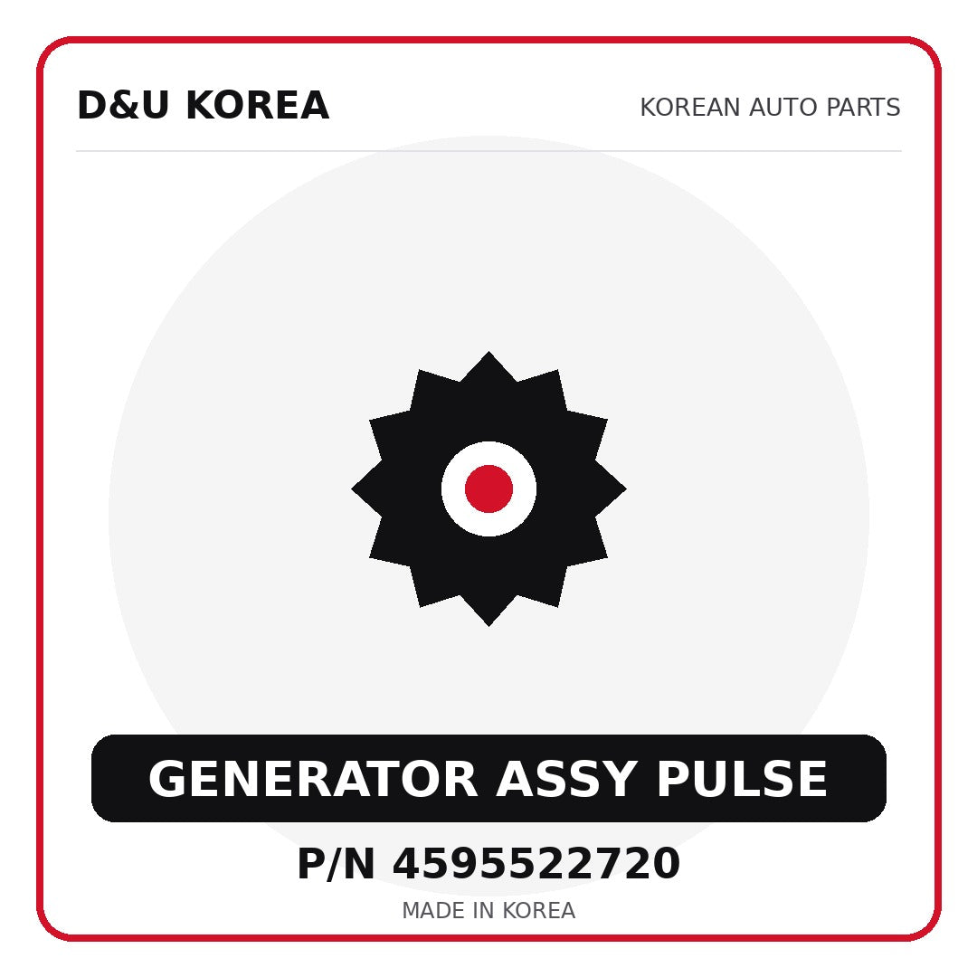 Genuine Mobis GENERATOR ASSY PULSE 4595522720 - Korean auto parts from D&U Korea
