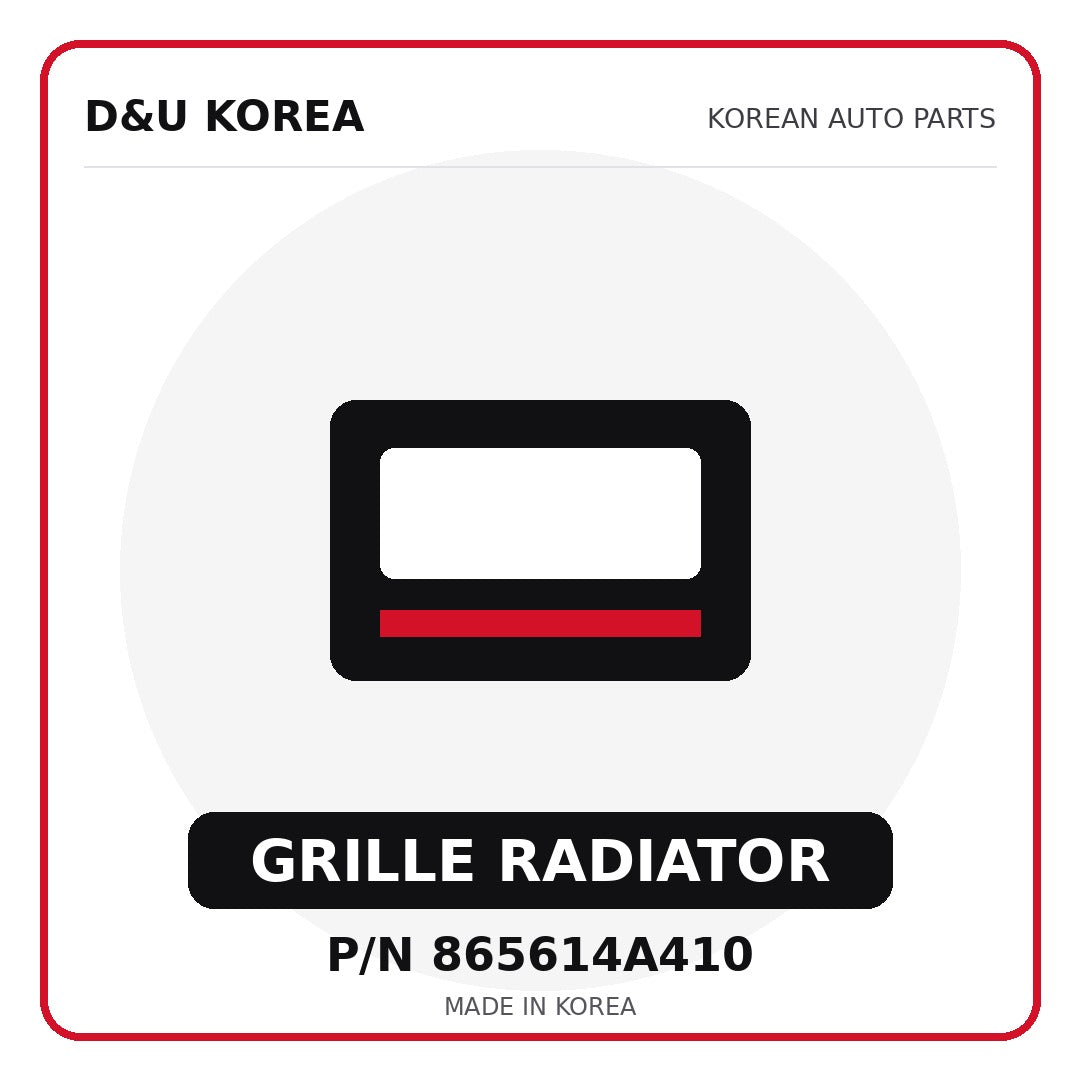 Genuine Mobis GRILLE RADIATOR 865614A410 - Korean auto parts from D&U Korea