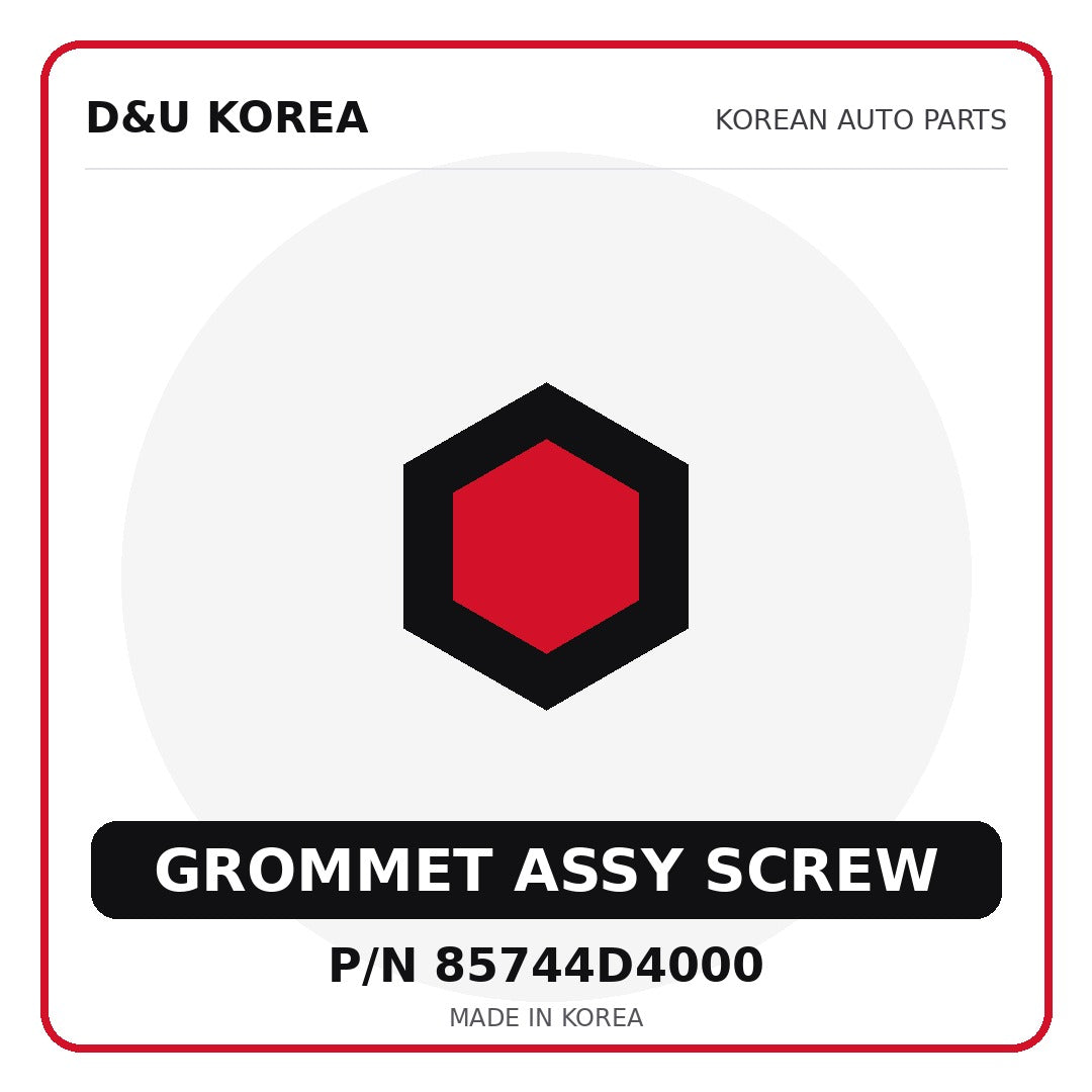 Genuine Mobis GROMMET ASSY SCREW 85744D4000 - Korean auto parts from D&U Korea