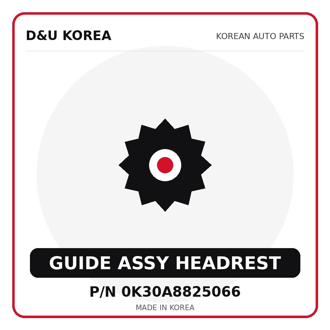 Genuine Mobis GUIDE ASSY HEADREST 0K30A8825066 - Korean auto parts from D&U Korea