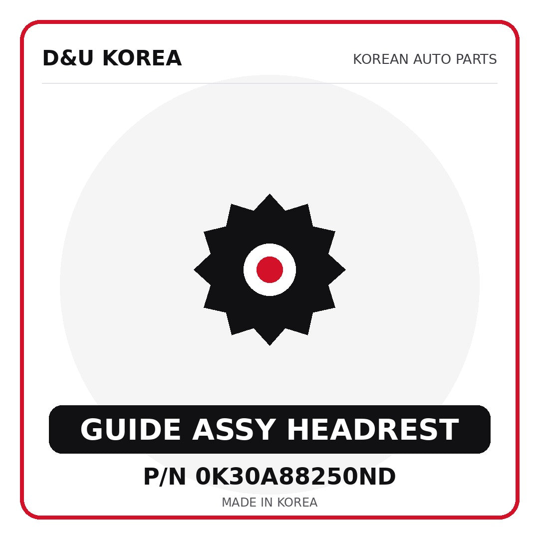 Genuine Mobis GUIDE ASSY HEADREST 0K30A88250ND - Korean auto parts from D&U Korea