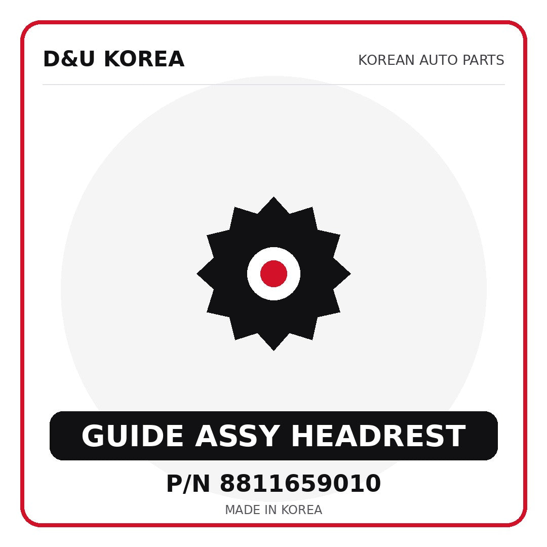 Genuine Mobis GUIDE ASSY HEADREST 8811659010 - Korean auto parts from D&U Korea
