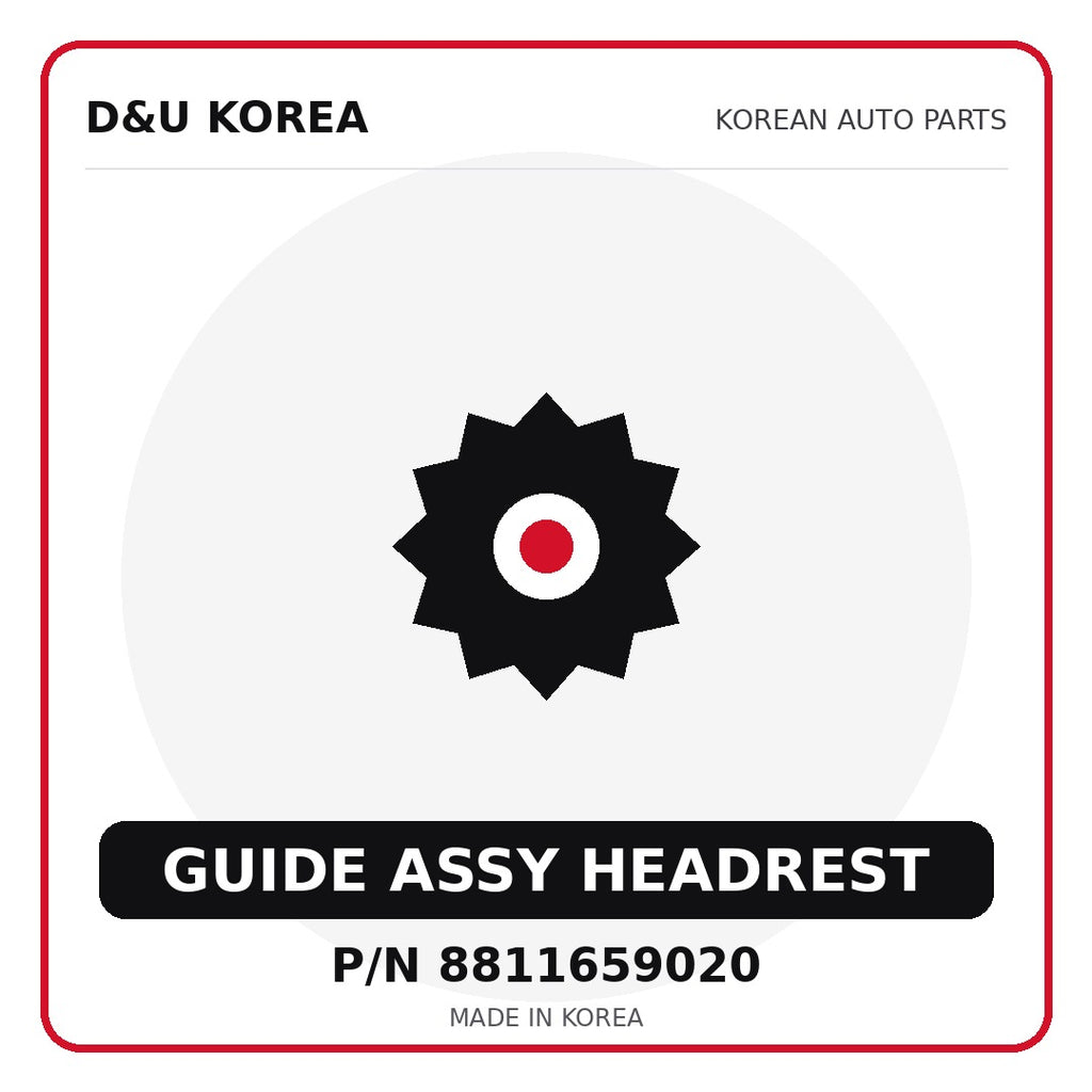 Genuine Mobis GUIDE ASSY HEADREST 8811659020 for Korean vehicles | D&U Korea