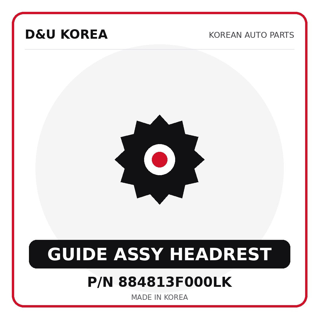 Genuine Mobis GUIDE ASSY HEADREST 884813F000LK - Korean auto parts from D&U Korea