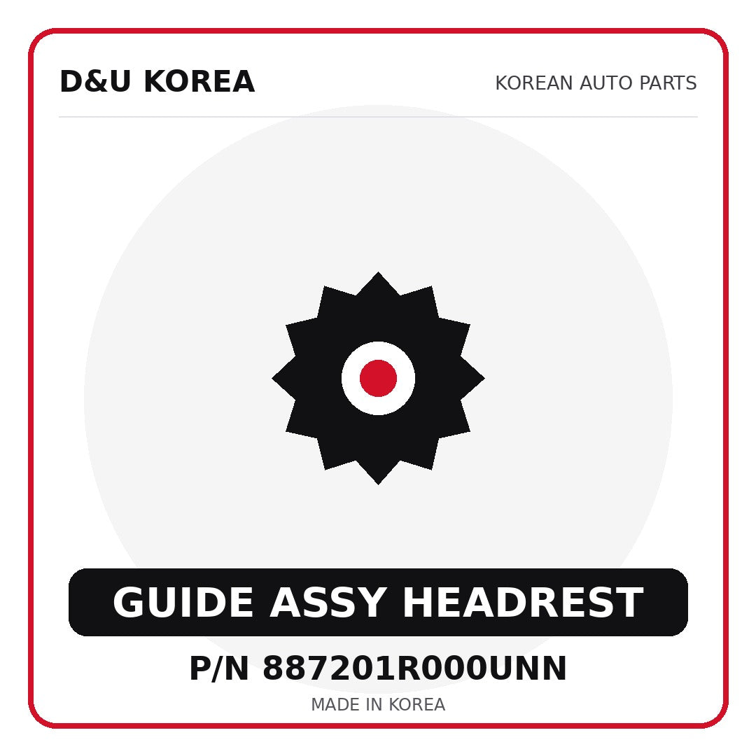 Genuine Mobis GUIDE ASSY HEADREST 887201R000UNN for Korean vehicles | D&U Korea