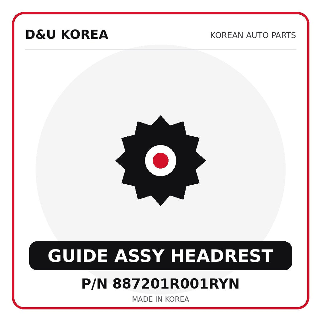 Genuine Mobis GUIDE ASSY HEADREST 887201R001RYN - Korean auto parts from D&U Korea