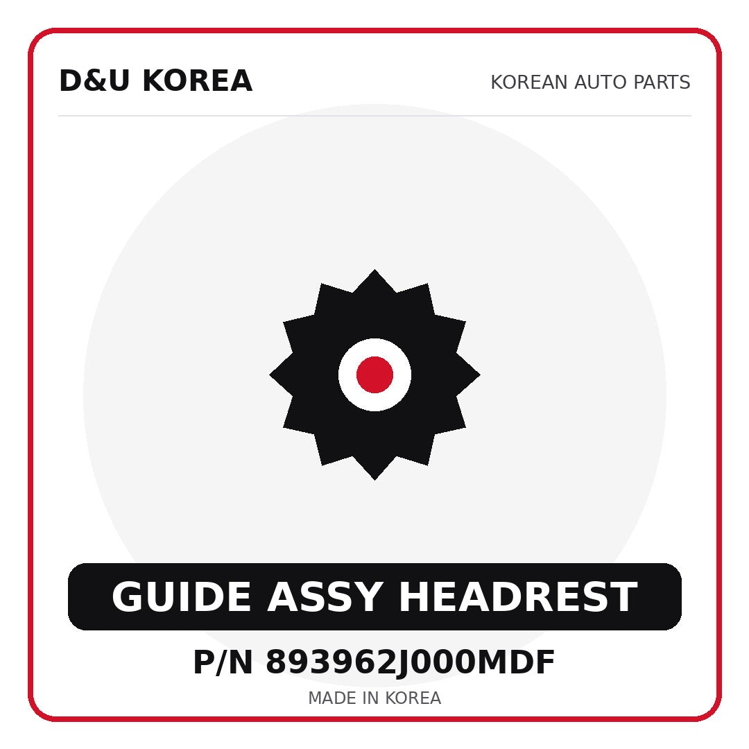 Genuine Mobis GUIDE ASSY HEADREST 893962J000MDF for Korean vehicles | D&U Korea