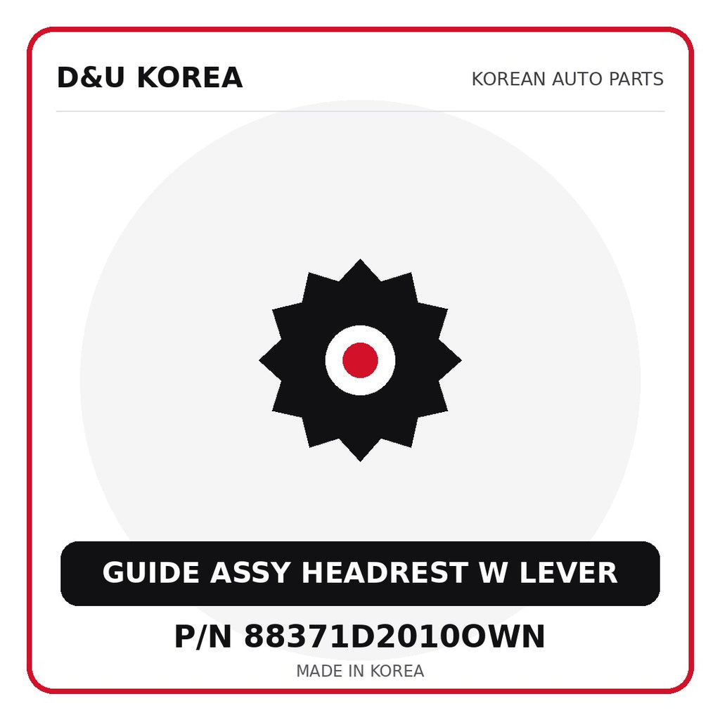Genuine Mobis GUIDE ASSY HEADREST W LEVER 88371D2010OWN - Korean auto parts from D&U Korea