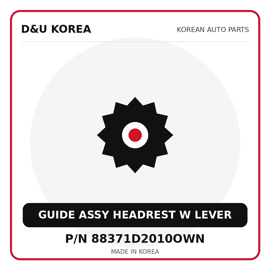 Genuine Mobis GUIDE ASSY HEADREST W LEVER 88371D2010OWN - Korean auto parts from D&U Korea