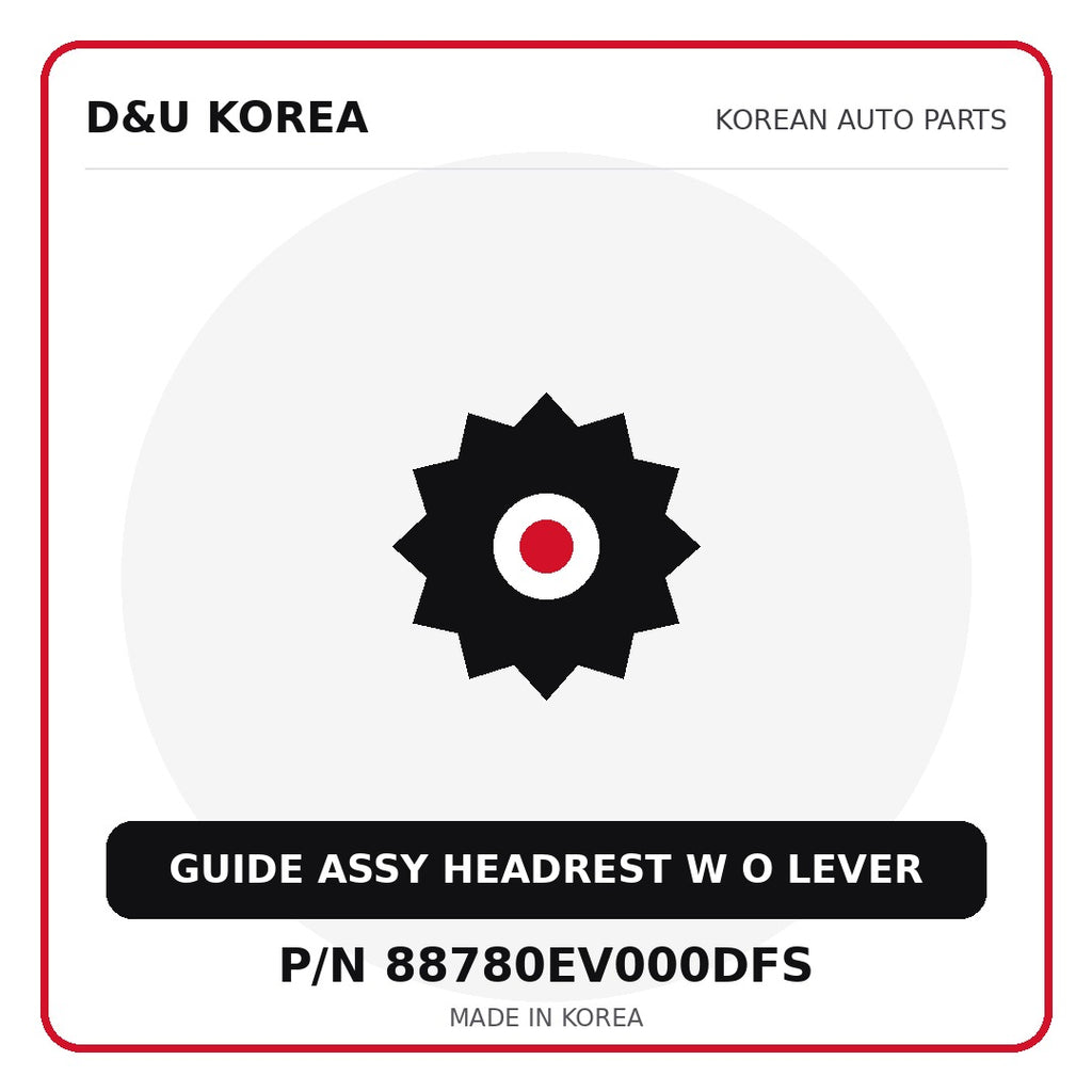 Genuine Mobis GUIDE ASSY HEADREST W O LEVER 88780EV000DFS - Korean auto parts from D&U Korea