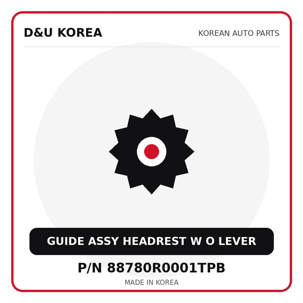 Genuine Mobis GUIDE ASSY HEADREST W O LEVER 88780R0001TPB - Korean auto parts from D&U Korea