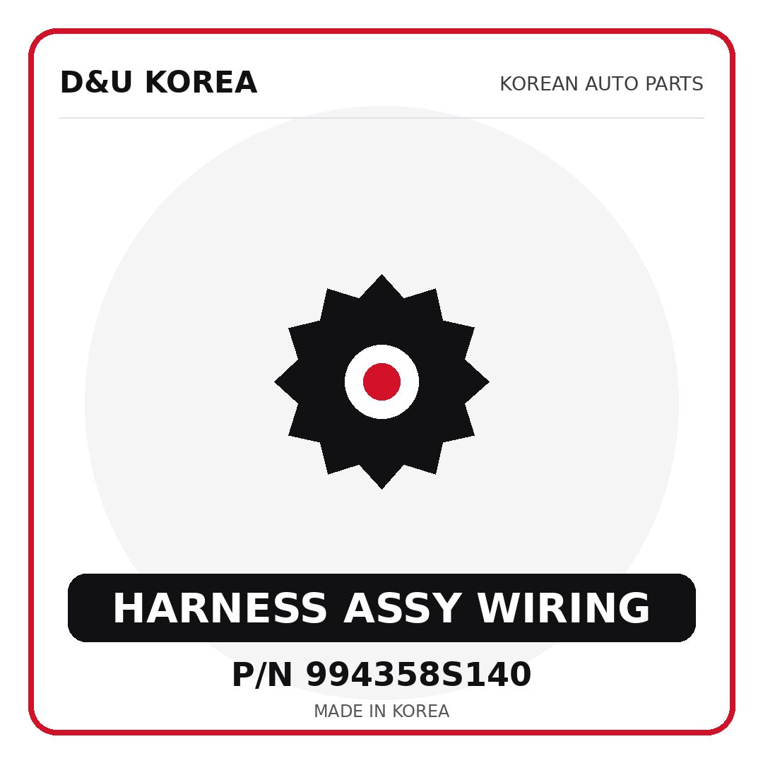 Genuine Mobis HARNESS ASSY WIRING 994358S140 for Korean vehicles | D&U Korea