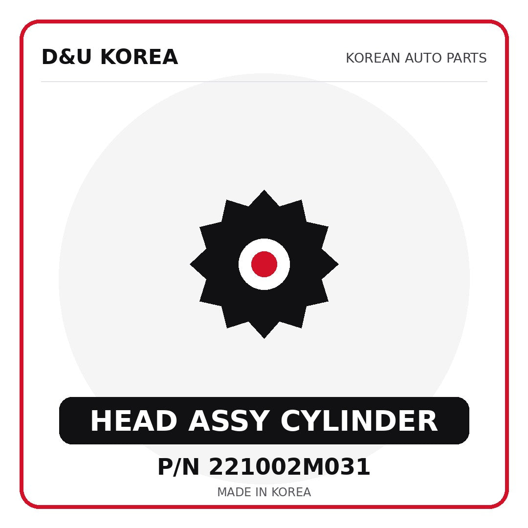 Genuine Mobis HEAD ASSY CYLINDER 221002M031 - Korean auto parts from D&U Korea