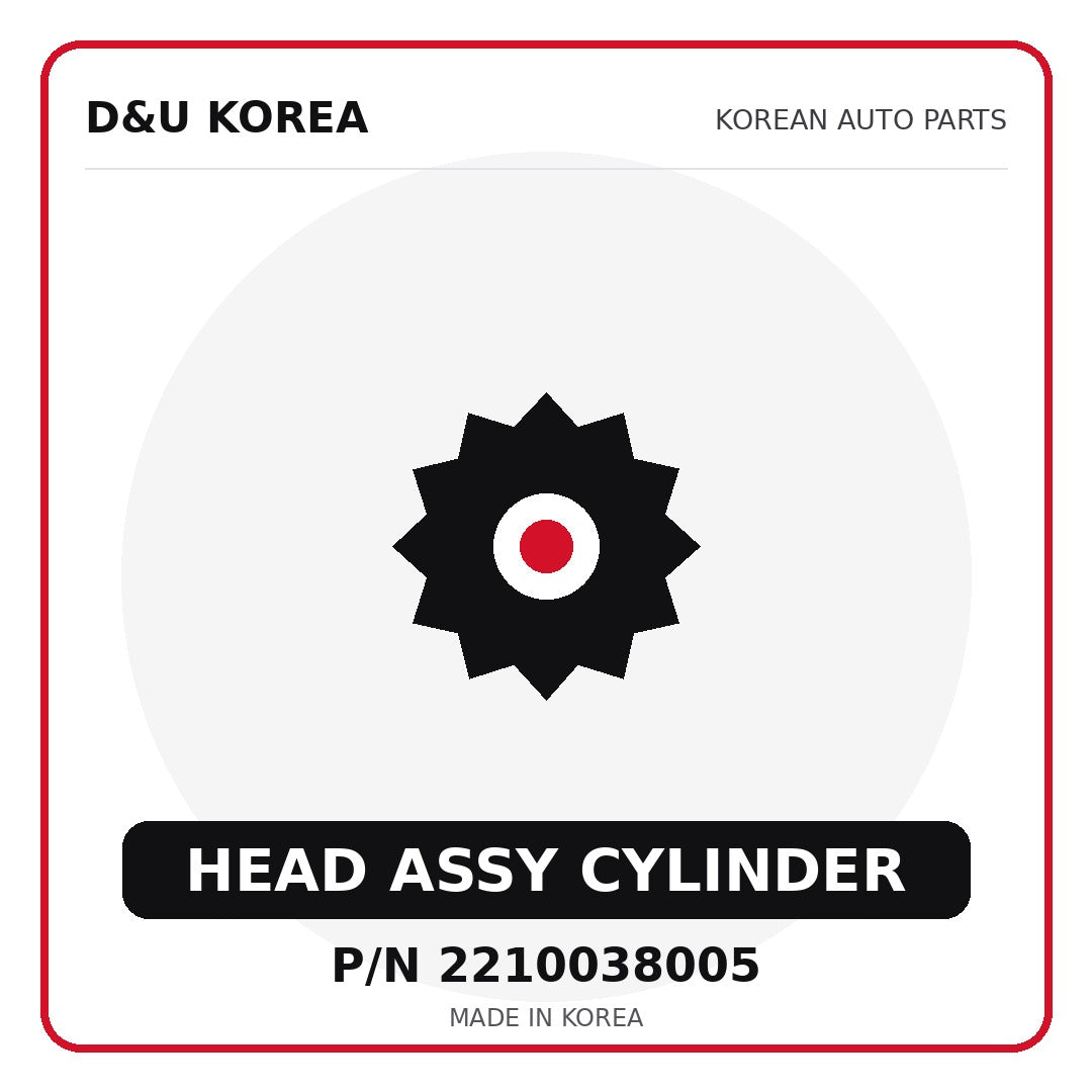 Genuine Mobis HEAD ASSY CYLINDER 2210038005 - Korean auto parts from D&U Korea