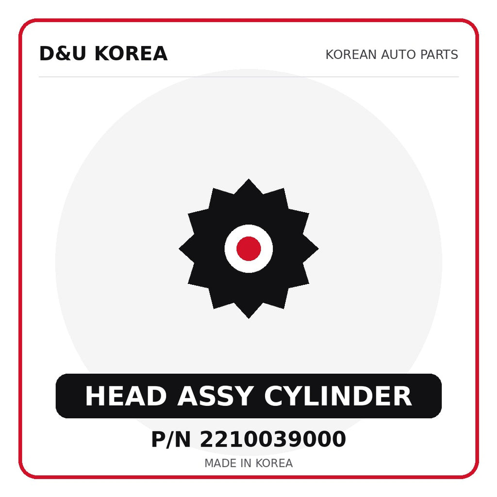 Genuine Mobis HEAD ASSY CYLINDER 2210039000 - Korean auto parts from D&U Korea