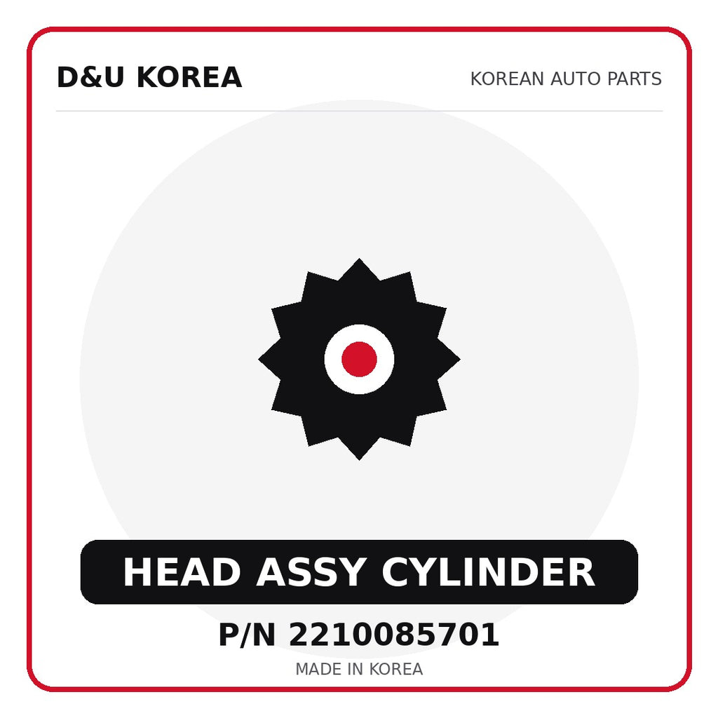 Genuine Mobis HEAD ASSY CYLINDER 2210085701 - Korean auto parts from D&U Korea