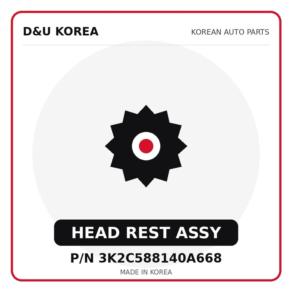 Genuine Mobis HEAD REST ASSY 3K2C588140A668 - Korean auto parts from D&U Korea