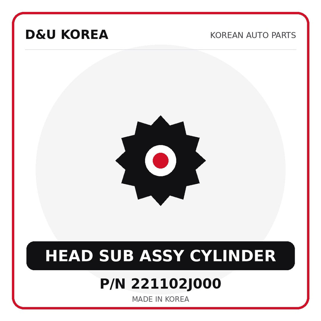Genuine Mobis HEAD SUB ASSY CYLINDER 221102J000 - Korean auto parts from D&U Korea