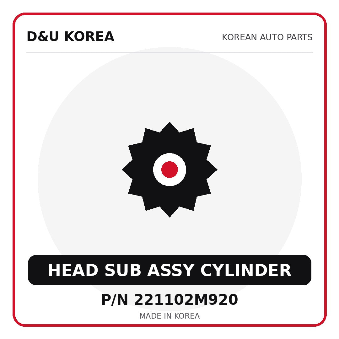 Genuine Mobis HEAD SUB ASSY CYLINDER 221102M920 - Korean auto parts from D&U Korea