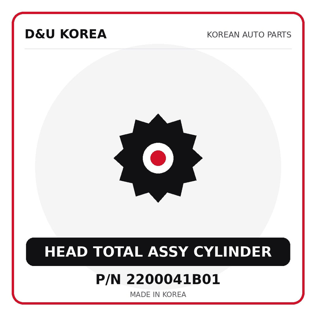 Genuine Mobis HEAD TOTAL ASSY CYLINDER 2200041B01 - Korean auto parts from D&U Korea