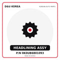 Genuine Mobis HEADLINING ASSY 0K0UB6801093 for Korean vehicles | D&U Korea