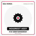 Genuine Mobis HEADREST ASSY S8897AP000RNT for Korean vehicles | D&U Korea