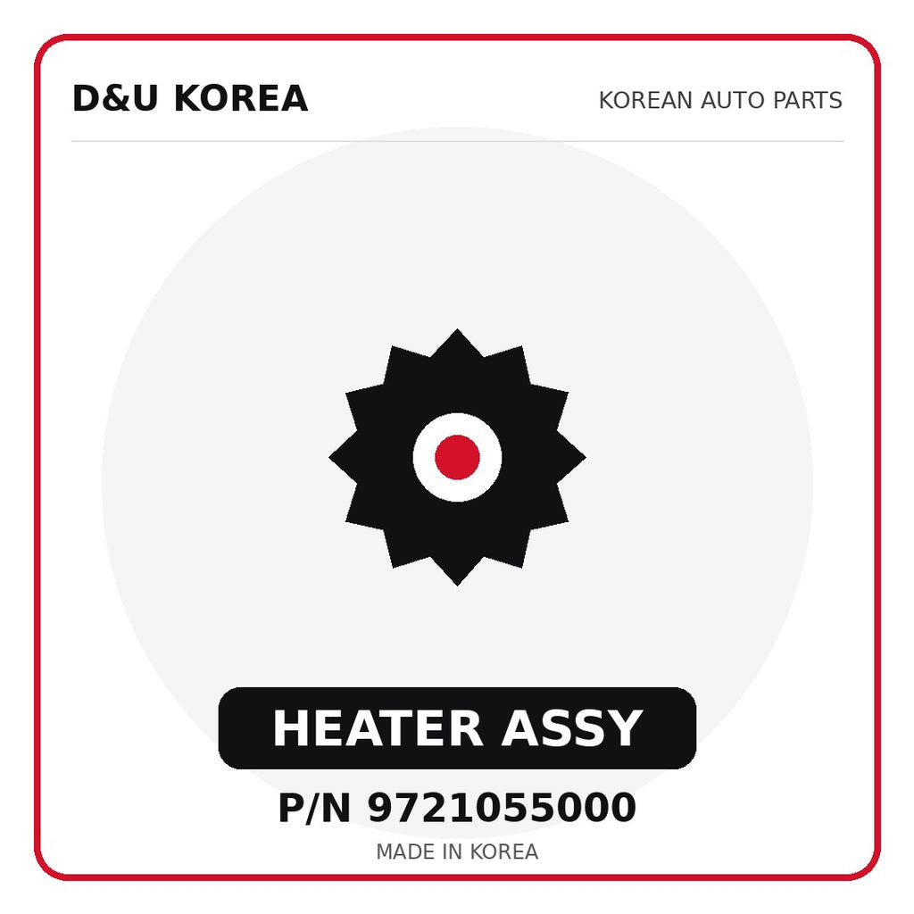 Genuine Mobis HEATER ASSY 9721055000 for Korean vehicles | D&U Korea