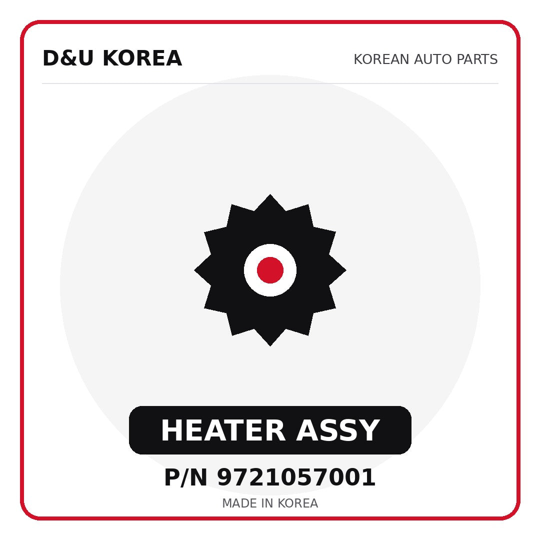 Genuine Mobis HEATER ASSY 9721057001 for Korean vehicles | D&U Korea