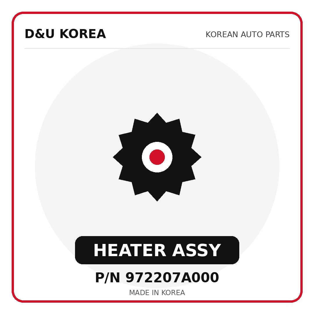 Genuine Mobis HEATER ASSY 972207A000 for Korean vehicles | D&U Korea