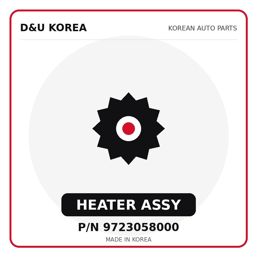 Genuine Mobis HEATER ASSY 9723058000 for Korean vehicles | D&U Korea