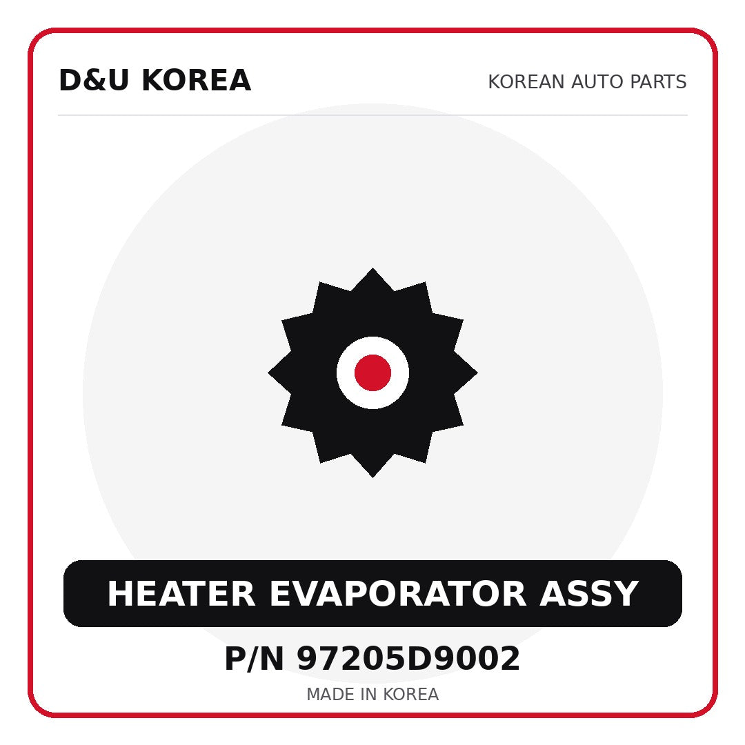 Genuine Mobis HEATER EVAPORATOR ASSY 97205D9002 for Korean vehicles | D&U Korea
