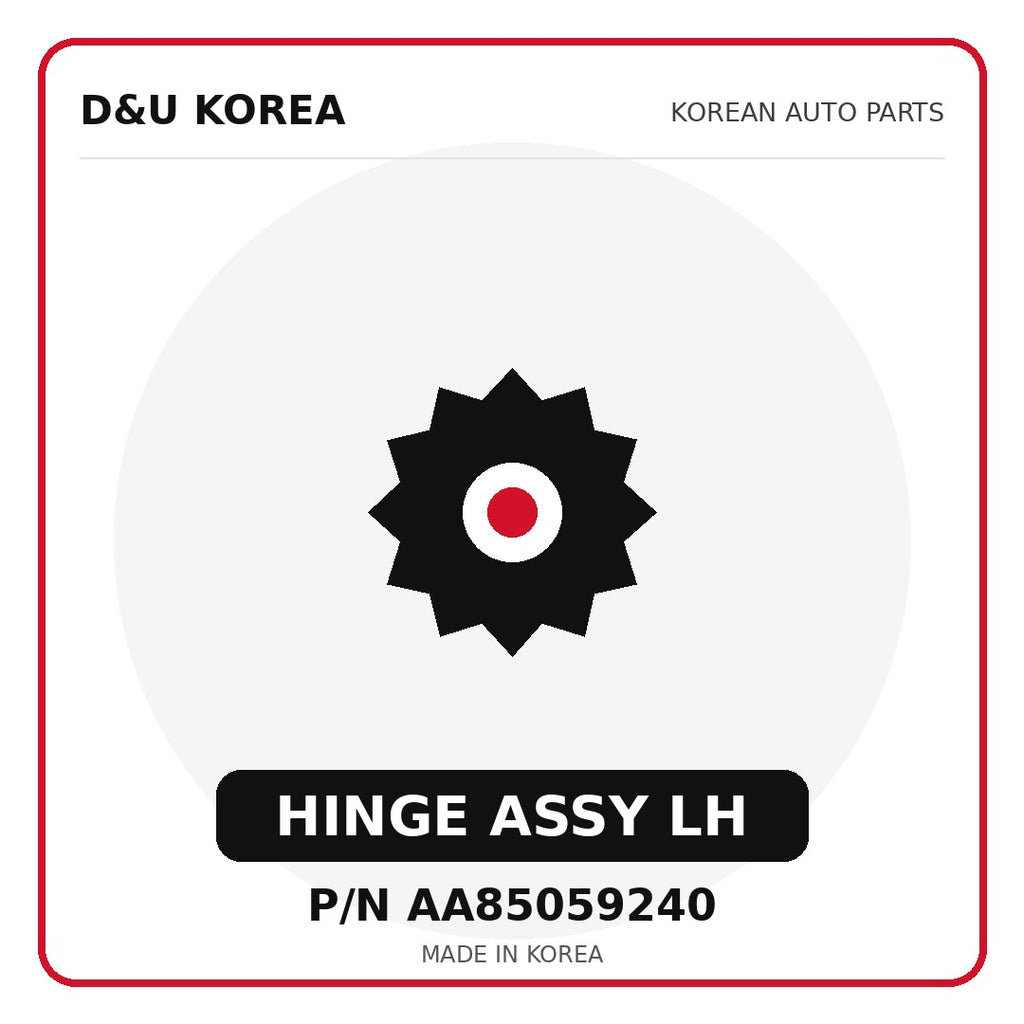 Genuine Mobis HINGE ASSY LH AA85059240 for Korean vehicles | D&U Korea