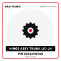 Genuine Mobis HINGE ASSY TRUNK LID LH 69910M6000 - Korean auto parts from D&U Korea