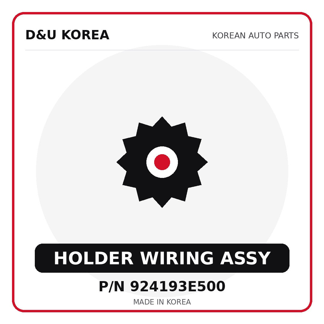 Genuine Mobis HOLDER WIRING ASSY 924193E500 for Korean vehicles | D&U Korea