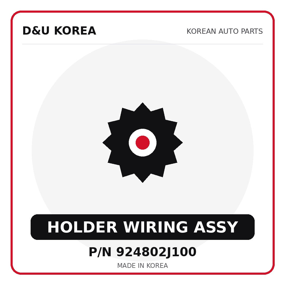 Genuine Mobis HOLDER WIRING ASSY 924802J100 for Korean vehicles | D&U Korea
