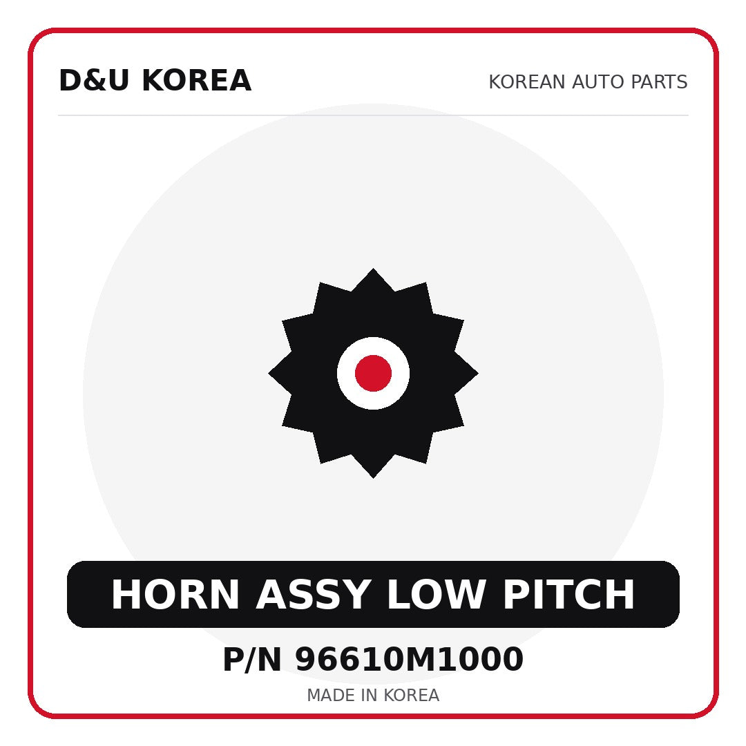 Genuine Mobis HORN ASSY LOW PITCH 96610M1000 for Korean vehicles | D&U Korea