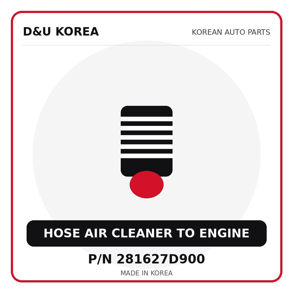 Genuine Mobis HOSE AIR CLEANER TO ENGINE 281627D900 - Korean auto parts from D&U Korea