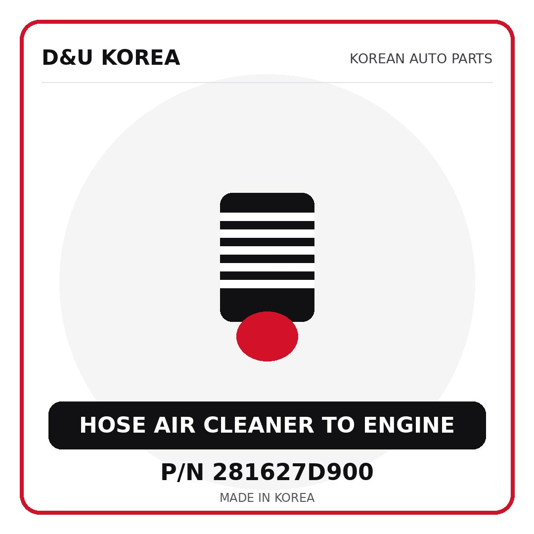 Genuine Mobis HOSE AIR CLEANER TO ENGINE 281627D900 - Korean auto parts from D&U Korea