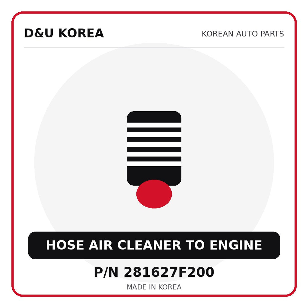 Genuine Mobis HOSE AIR CLEANER TO ENGINE 281627F200 - Korean auto parts from D&U Korea