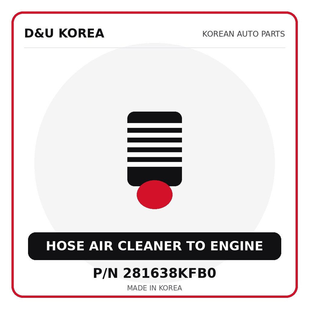 Genuine Mobis HOSE AIR CLEANER TO ENGINE 281638KFB0 - Korean auto parts from D&U Korea