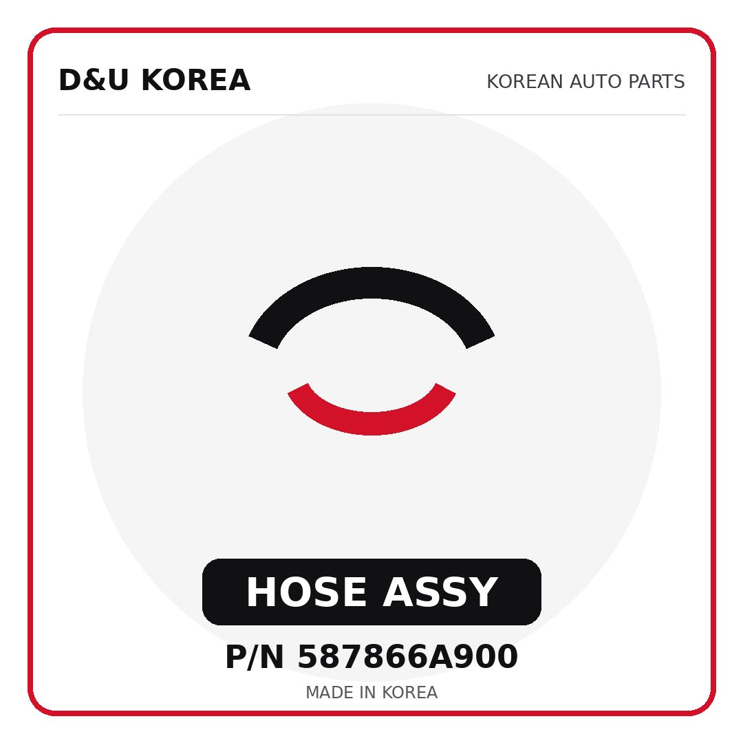 Genuine Mobis HOSE ASSY 587866A900 - Korean auto parts from D&U Korea